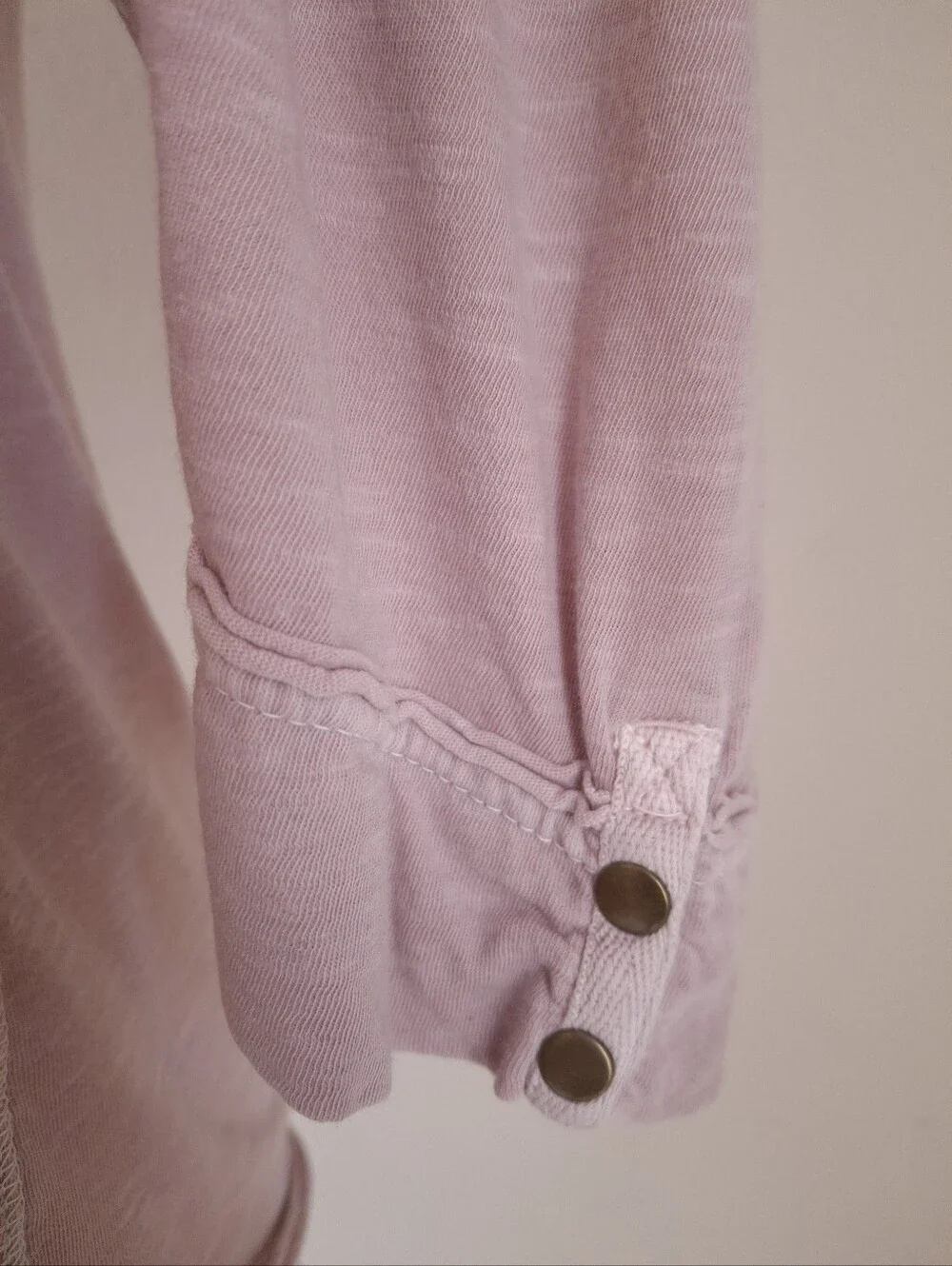 We The Free Snow Drop Puff Sleeve Slub Cotton Henley Tee